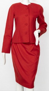 OSCAR DE LA RENTA RED WOOL / C