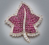 Oscar Heyman diamond and ruby