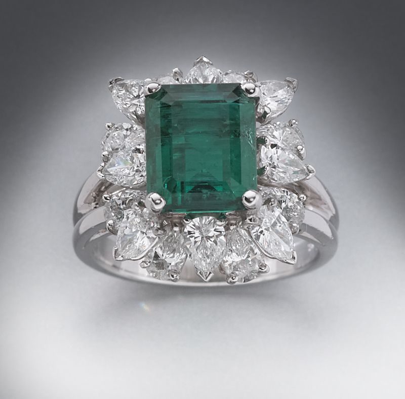 Oscar Heyman emerald and diamond