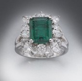 Oscar Heyman emerald and diamo