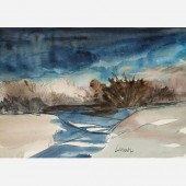 OSCAR LARMER "KANSAS LANDSCAPE