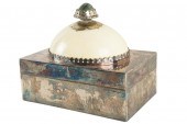 OSTRICH EGG-MOUNTED SILVER-PLA
