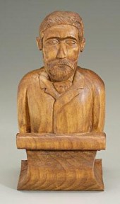 Otis Stephens carving, bust of
