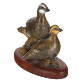 OTT JONES B.1959 TWO QUAIL BIR