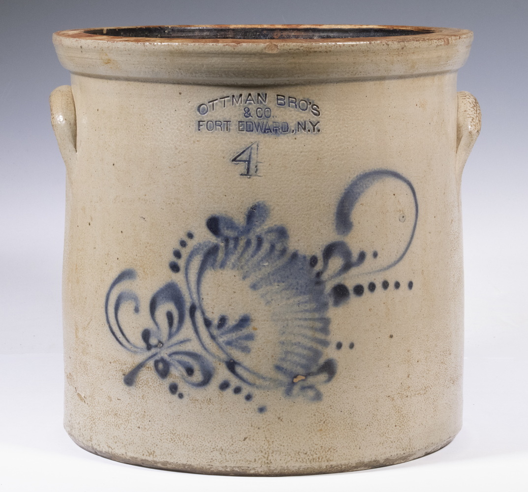 OTTMAN BROS. & CO STONEWARE CROCK