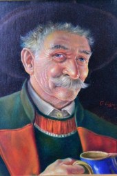 OTTO EICHINGER OIL ON BOARDfin