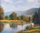 OTTO KURTH OIL ON MASONITE LAN