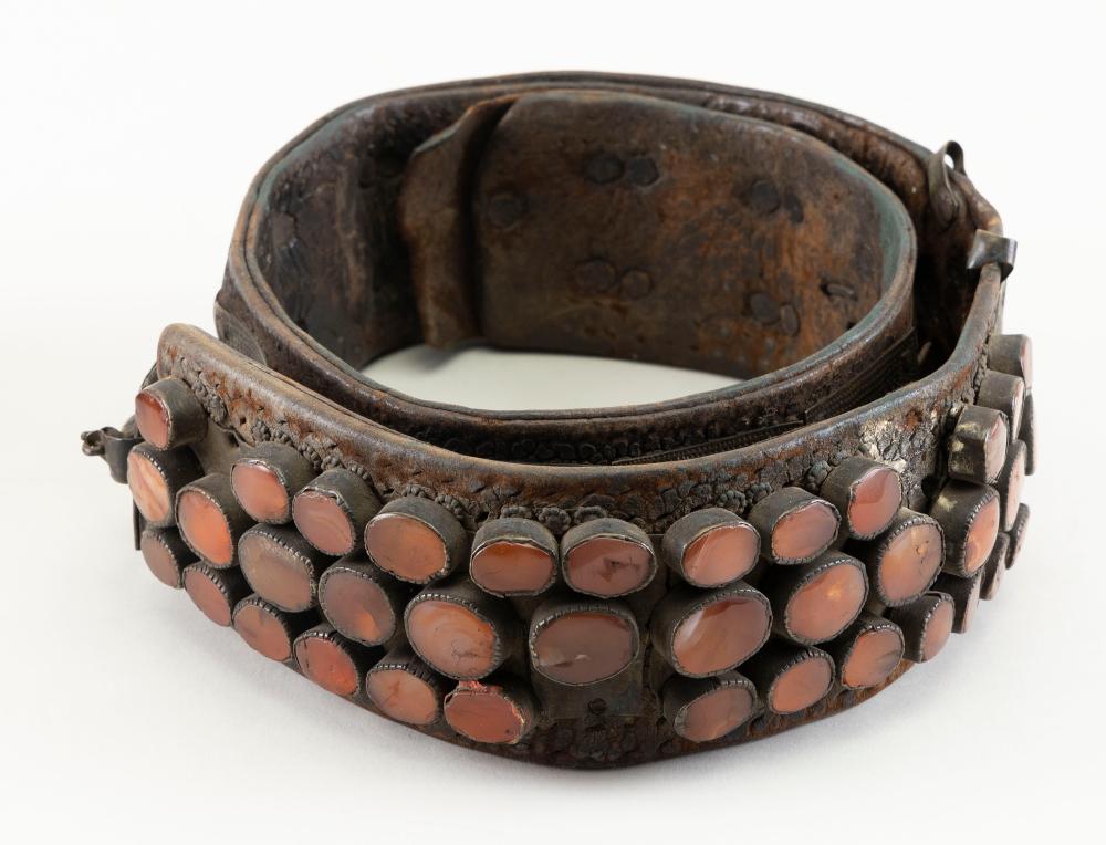 OTTOMAN LEATHER BELT SET WITH