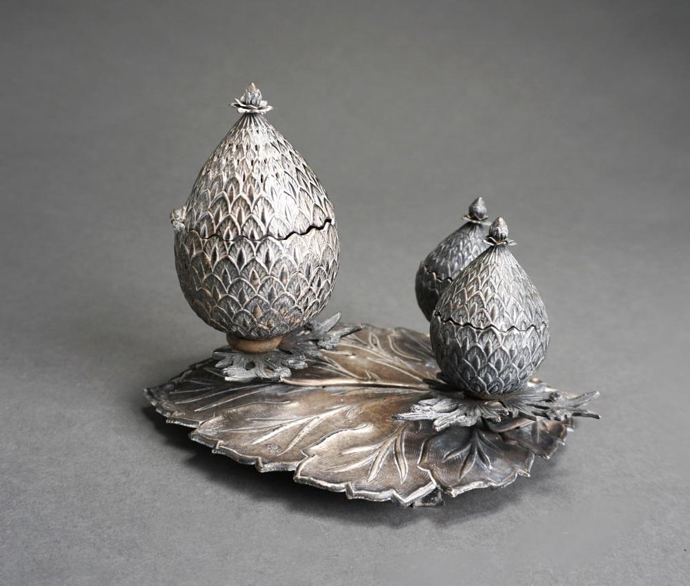 OTTOMAN SILVER AND SILVER PLATE