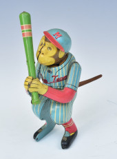 "OUR TEAM" MONKEY BASEBALL TIN