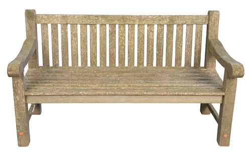 OUTDOOR CLASSICS TEAK BENCH, HEIGHT