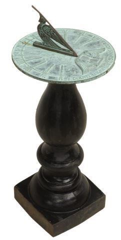 OUTDOOR GARDEN SUNDIAL ON CAST IRON