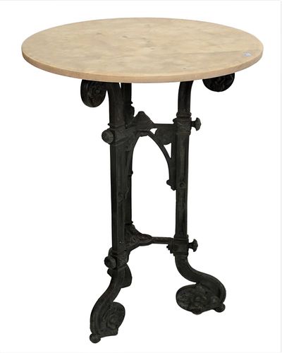 OUTDOOR IRON AND MARBLE TOP