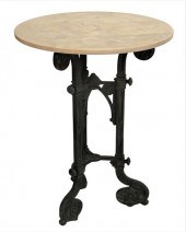 OUTDOOR IRON AND MARBLE TOP OC