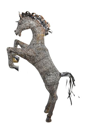 OUTDOOR METAL SCULPTURE OF A
