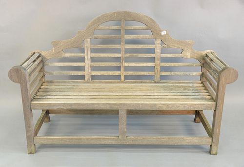 OUTDOOR TEAK BENCH HAVING ARCH