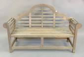 OUTDOOR TEAK BENCH HAVING ARCH