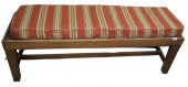 OUTDOOR TEAK BENCH HAVING RED