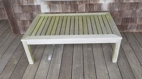OUTDOOR TEAK RECTANGULAR COCKTAIL