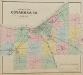 Outline Map of Cuyhoga County,