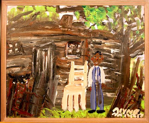 OUTSIDER ART, ALYNE HARRIS, BLACK