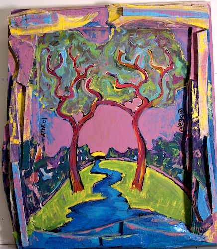 OUTSIDER ART, ERIC LEGGE, TREES AND