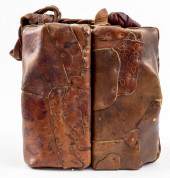 OUTSIDER ART LEATHER PATCHWORK
