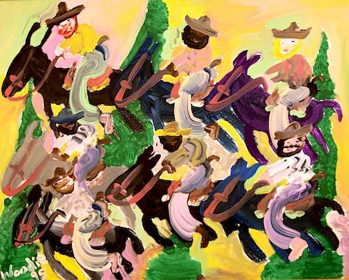 OUTSIDER ART, WOODIE LONG, ON THE