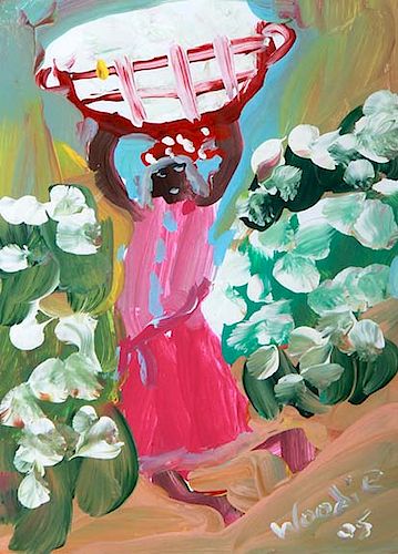 OUTSIDER ART, WOODIE LONG, WOMAN