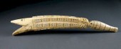 OUTSTANDING CARVED WALRUS TUSK