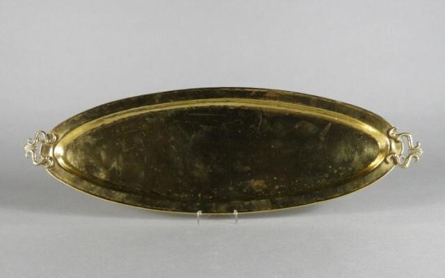 OVAL BRASS TRAY, PAUL BEAU & CO.