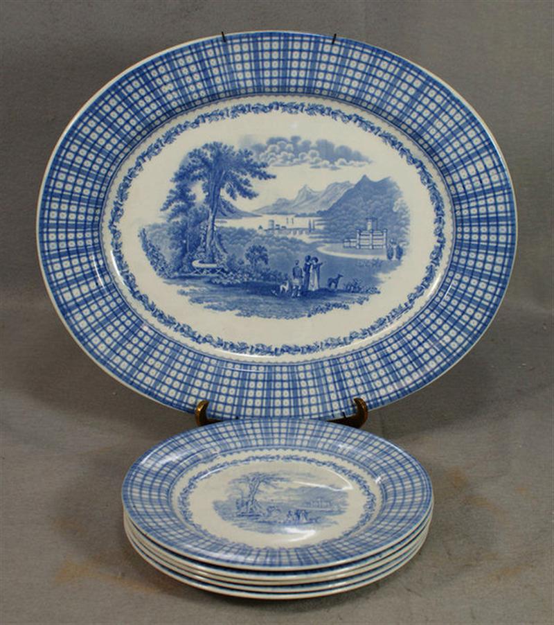 Oval Breadalbane blue transfer