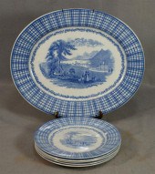 Oval Breadalbane blue transfer