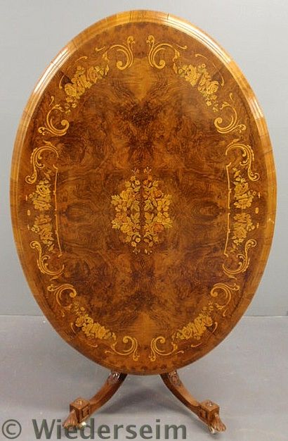Oval Continental burlwood