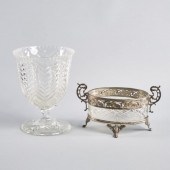 OVAL CUT-CRYSTAL CENTREPIECE &