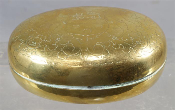 Oval Dutch tobacco box with