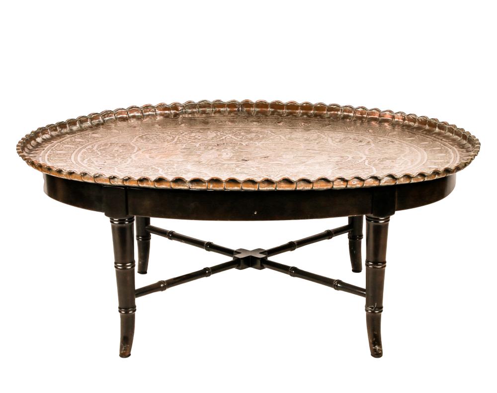 OVAL EMBOSSED COPPER TRAYon