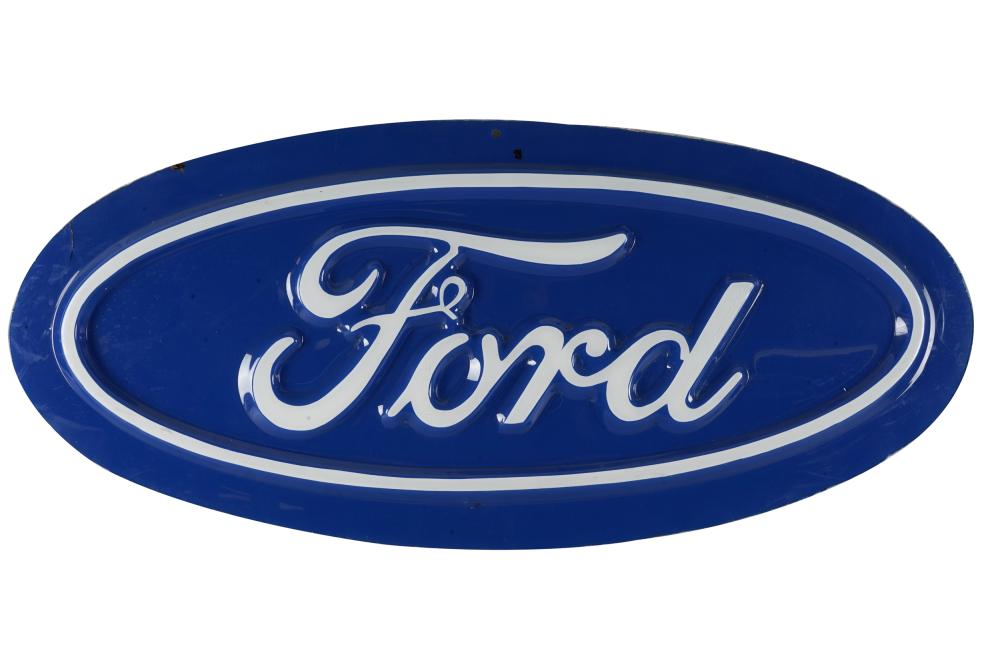 OVAL FORD SIGNwith rough edges;