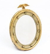 OVAL FRAMED MIRROR WITH EAGLE