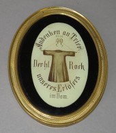 OVAL FRAMED PRINTED TRADE ADVE
