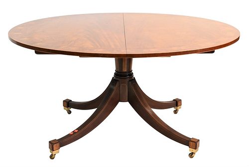 OVAL MAHOGANY DINING TABLE,