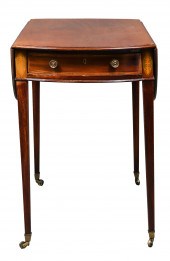 OVAL MAHOGANY PEMBROKE TABLE,