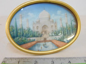OVAL MINIATURE PAINTING TAJ MA