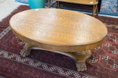 OVAL OAK COFFEE TABLEOVAL OAK