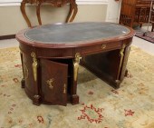 OVAL ORMOLU-MOUNTED MAHOGANY P