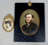 Oval painting on porcelain, si