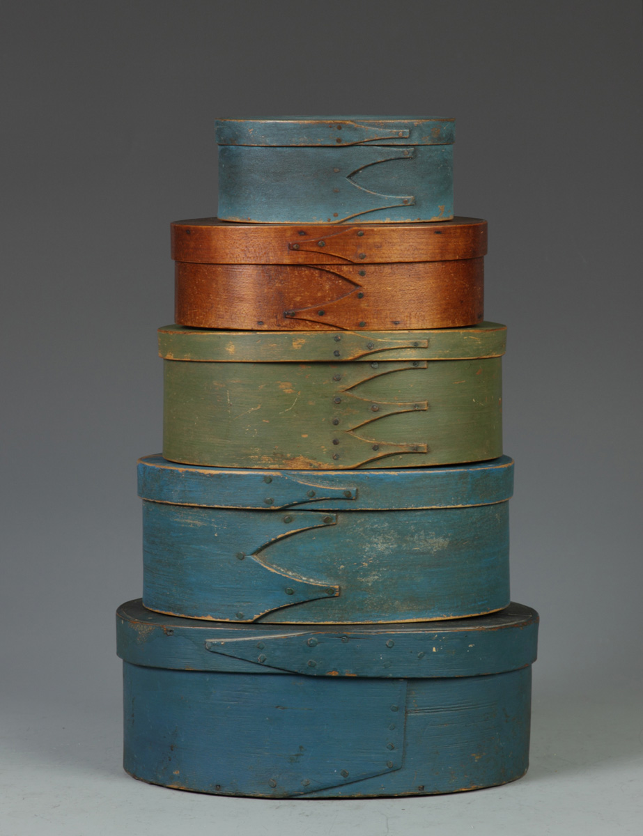 Oval Pantry Box w/Blue