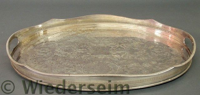 Oval serving tray by Sheffield with