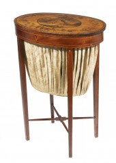 OVAL SEWING STAND 19th c. Oval