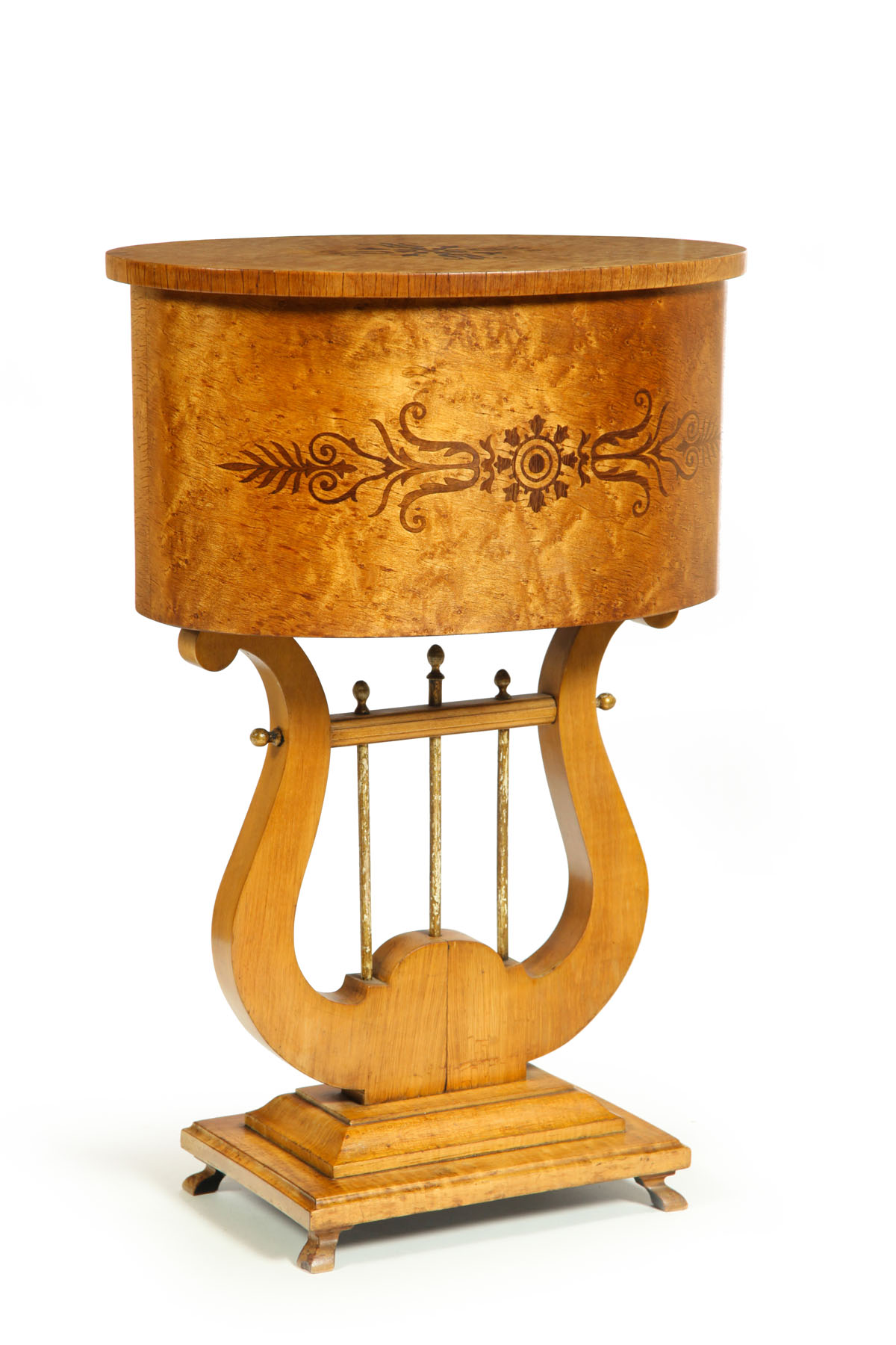 OVAL SEWING STAND.  American or